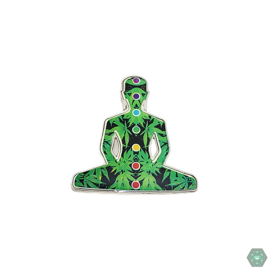 Blazer Buddha Pin - Zen-Inspired Collectible Art Pin. Merges spiritual inspiration with modern design. A peaceful addition to any collection, ideal for fans of unique art and Zen aesthetics