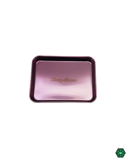 Blazy Susan Medium Rolling Tray - Sleek & Functional. This medium-sized rolling tray combines style and functionality, offering a smooth surface perfect for any setup.