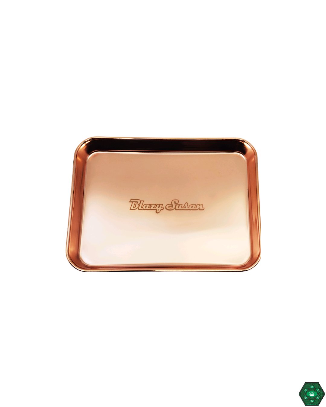 Blazy Susan Medium Rolling Tray - Sleek & Functional. This medium-sized rolling tray combines style and functionality, offering a smooth surface perfect for any setup.