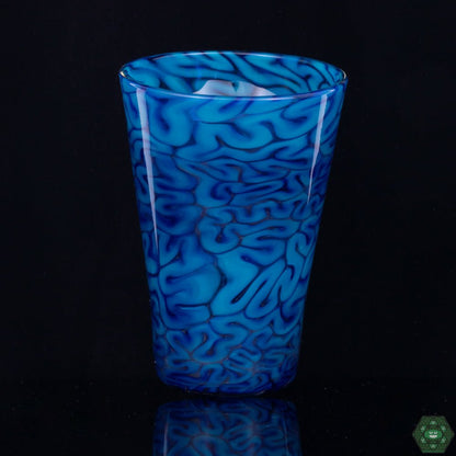 Blue Brain Tech Pint Glass by Algae Glass - Artful, Handcrafted Collectible Pint