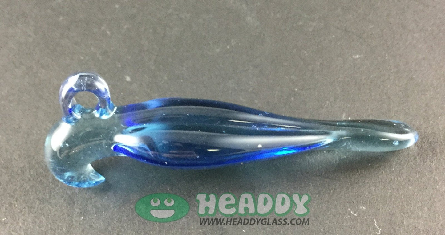  Blue Dream Falcon Pendant - Bishop. Signed glass art piece with a unique design, offering premium craftsmanship. Ideal for fans of intricate glass designs.