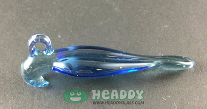  Blue Dream Falcon Pendant - Bishop. Signed glass art piece with a unique design, offering premium craftsmanship. Ideal for fans of intricate glass designs.