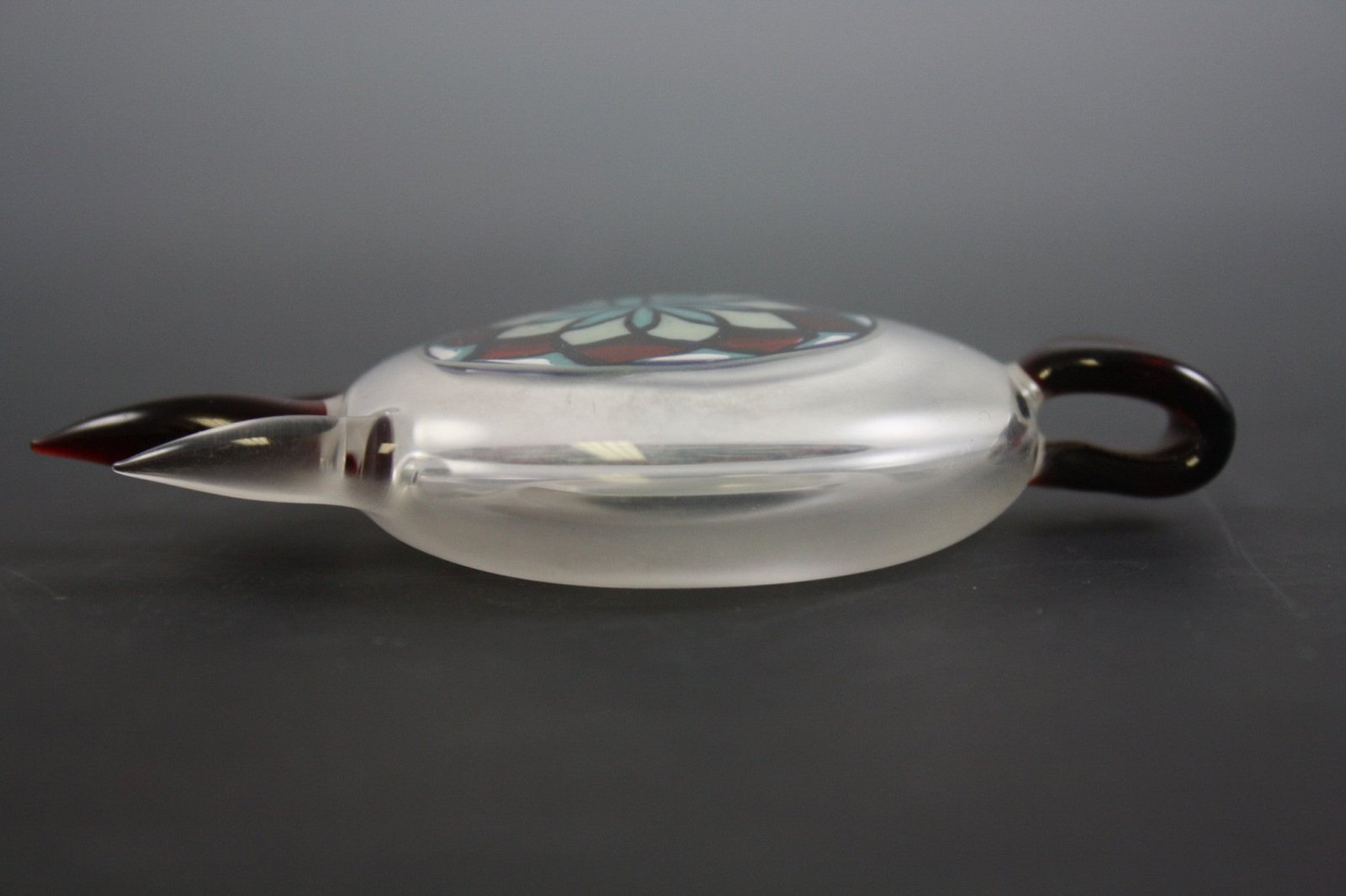 Colorful Glass Pendant - Bearclaw Filla #8. This vibrant pendant is a must-have for collectors of unique glass art.