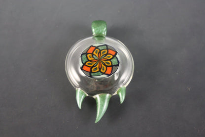 Filla Pendant - Bearclaw #1. A limited-edition, handcrafted glass pendant. Signed, dated, and numbered, ideal for art glass collectors.