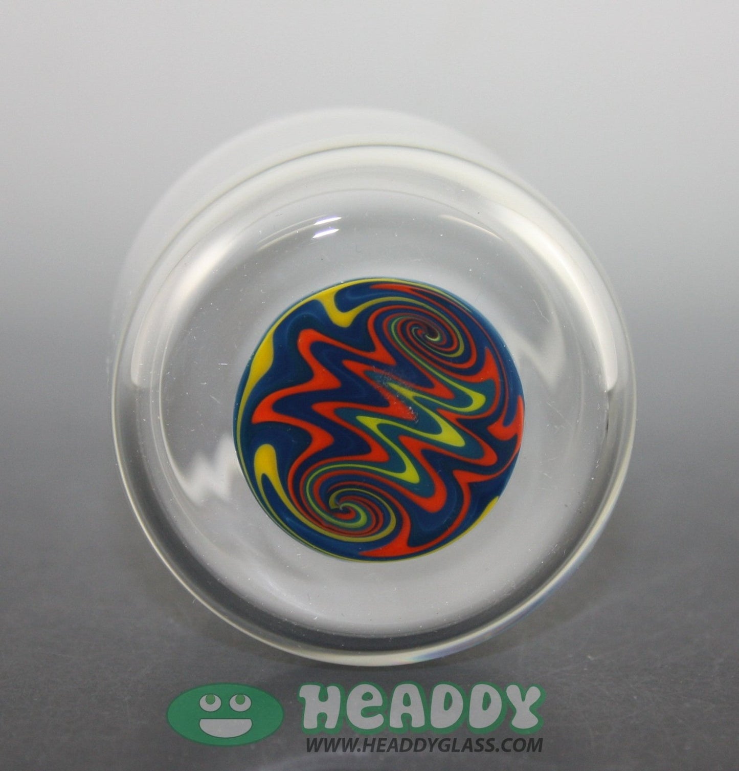 Glass-on-Glass Fitting Q-tip Holder by Andy G. This faceted top glass jar is a premium Q-tip holder for dabbing enthusiasts. Features a durable glass-on-glass fitting and a unique design.