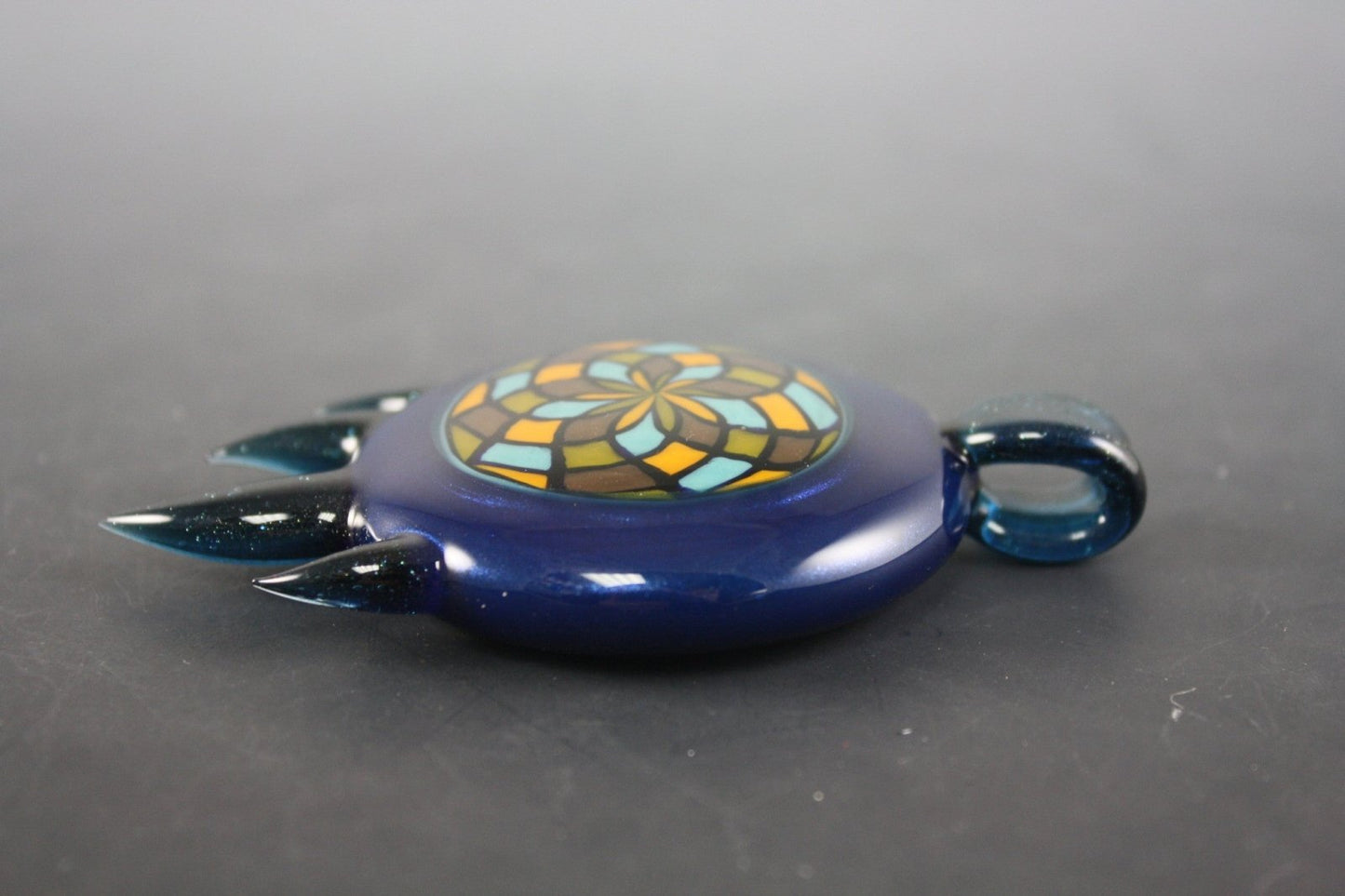 Handcrafted Glass Pendant - Bearclaw Filla #3.  Discover the intricate craftsmanship of this exclusive, limited-edition pendant.