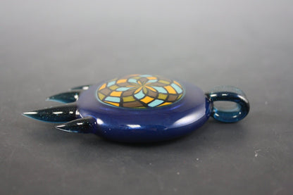 Handcrafted Glass Pendant - Bearclaw Filla #3.  Discover the intricate craftsmanship of this exclusive, limited-edition pendant.