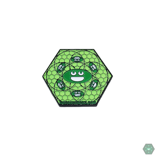 Elevate your style with the Headdy Glass Hexagon Hat Pin. This bold and geometric accessory is crafted with high-quality enamel for durability and a touch of elegance.