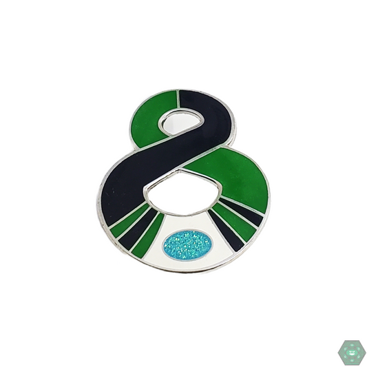 This Infinity Sign Hat Pin is a stylish and durable enamel pin featuring the classic infinity symbol. It's a perfect accessory for anyone who appreciates timeless design.