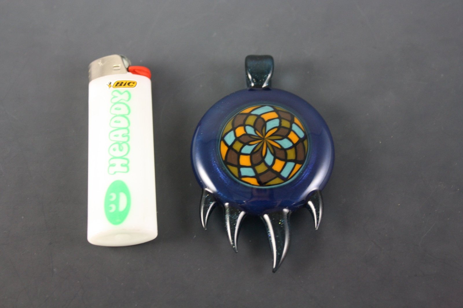 Limited Edition Glass Pendant - Bearclaw Filla #3. This signed, dated, and numbered pendant is a must-have for art glass collectors.