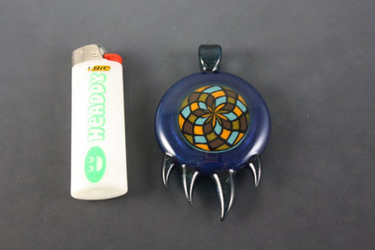 Limited Edition Glass Pendant - Bearclaw Filla #3. This signed, dated, and numbered pendant is a must-have for art glass collectors.