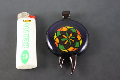 Limited Edition Glass Pendant - Bearclaw Filla #4. This signed, dated, and numbered pendant is a must-have for art glass collectors.