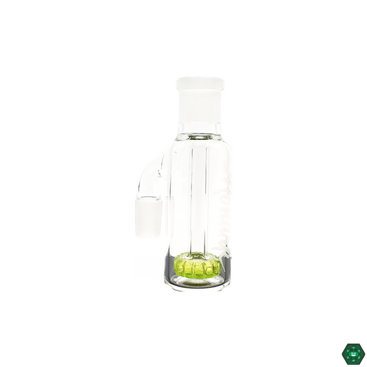 The 18mm Monark Glass Ash Catcher adds filtration to reduce ash and improve taste. Designed to fit 18mm joints, it's durable and easy to clean.