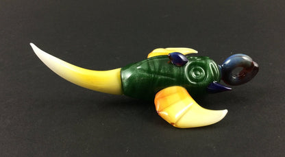 Owl Pendant - Bearclaw. A handcrafted glass pendant with a detailed owl design, perfect for fans of unique jewelry.