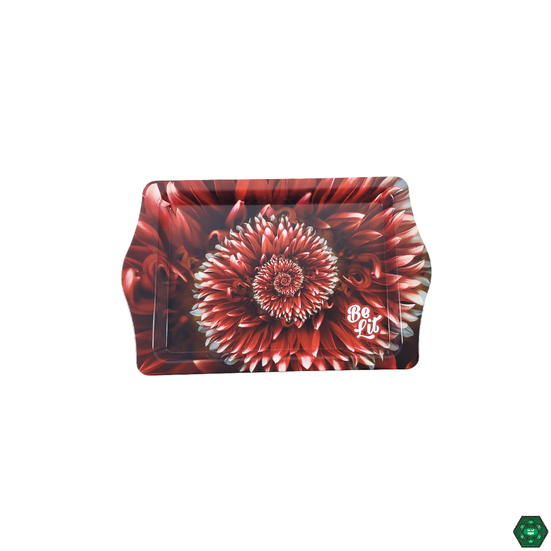 Portable Rolling Tray - Be Lit (Travel Size). Ideal for convenient prep anytime, this compact tray is perfect for travel.