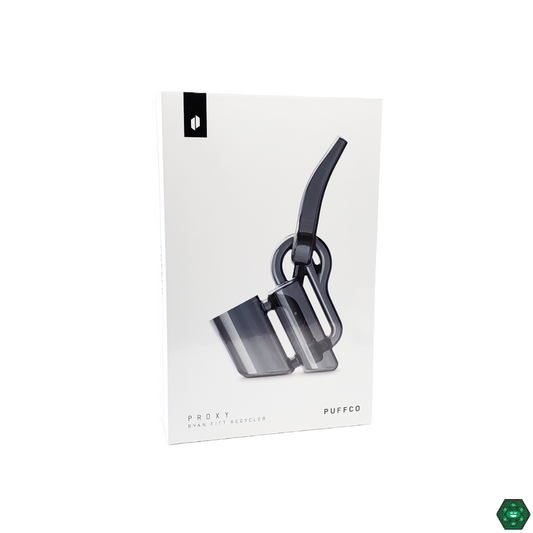  The Puffco Proxy - Ryan Fitt Recycler delivers bigger, cooler hits with Ryan's signature recycling action and style. This borosilicate glass Piece is the latest in the Proxy Collection, fitting comfortably in hand and effortlessly blending performance and portability.