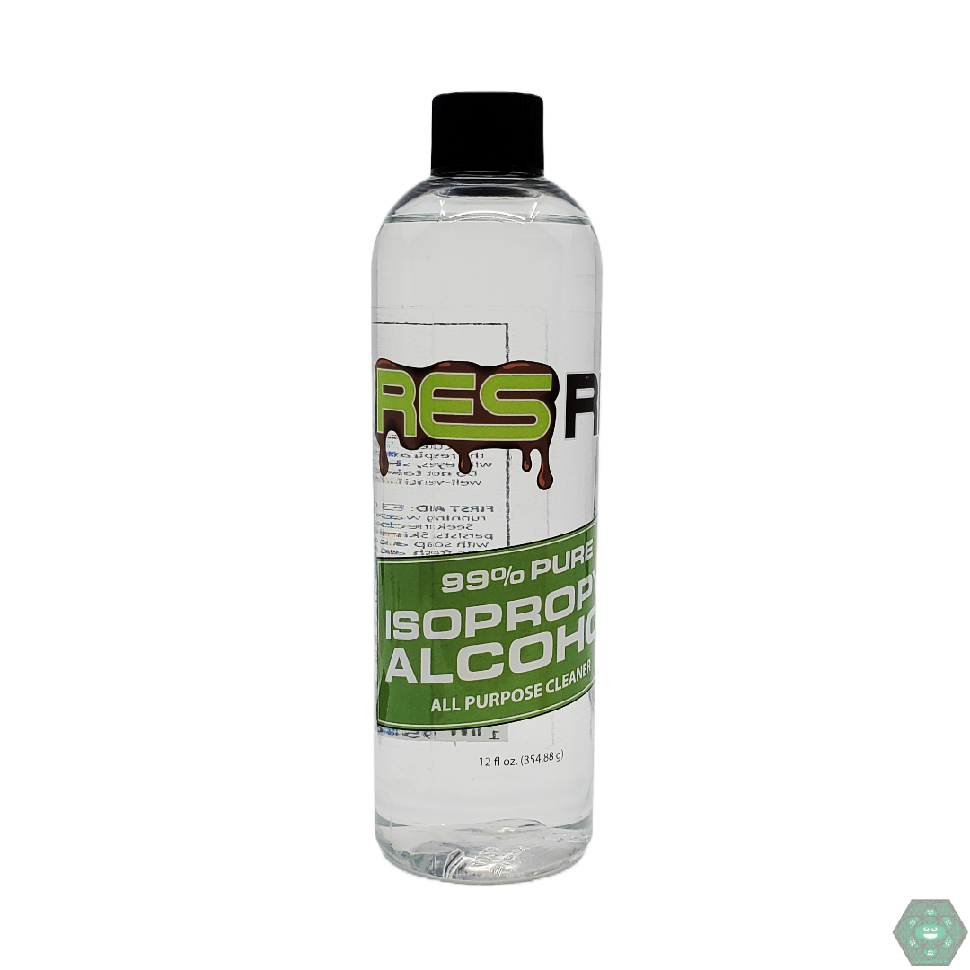 ResRid Isopropyl Alcohol Cleaner – All-Purpose Resin Remover for Glass and Metal, 8oz. A powerful isopropyl-based cleaner ideal for bongs, water pipes, hand pipes, and rigs. Safe for all glass and metal parts, it dissolves tough residue and resin buildup for a cleaner, fresher smoking experience.