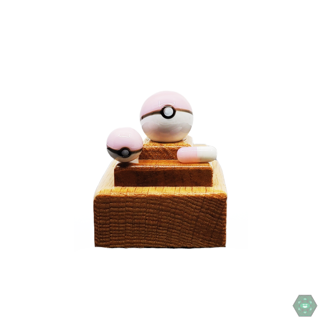The Pokeball Slurper Set by Ruby Pearl Co. offers a playful, nostalgic twist for dabbing enthusiasts. Includes slurper pearls with Pokeball design for enhanced heat retention and vaporization.