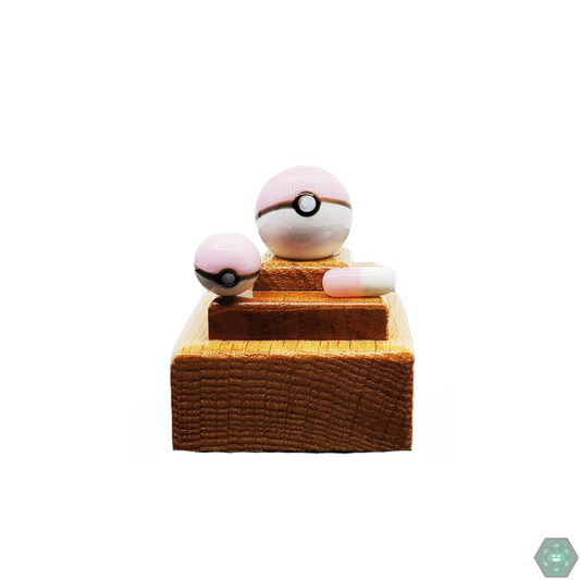 The Pokeball Slurper Set by Ruby Pearl Co. offers a playful, nostalgic twist for dabbing enthusiasts. Includes slurper pearls with Pokeball design for enhanced heat retention and vaporization.