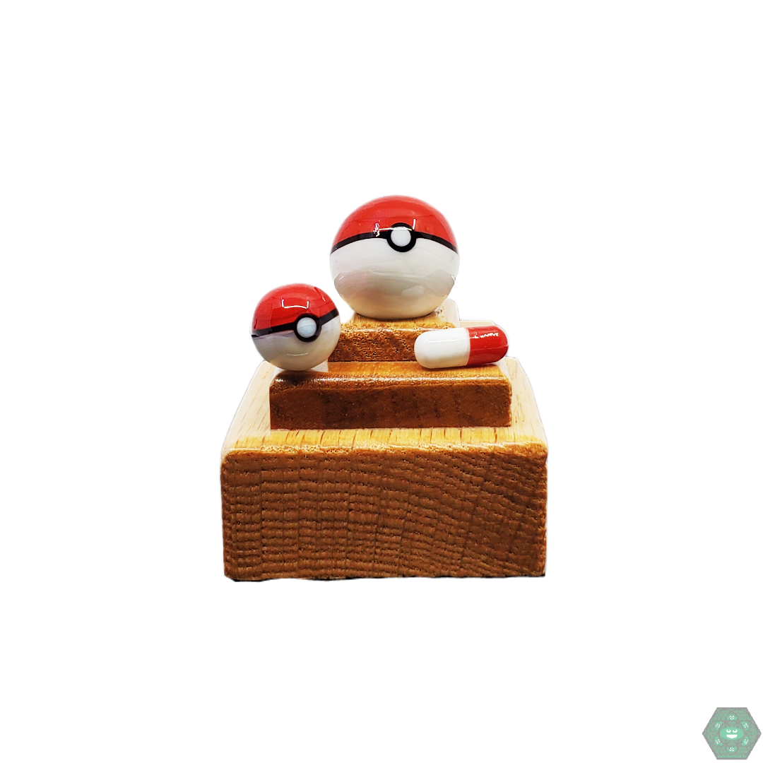 The Pokeball Slurper Set by Ruby Pearl Co. offers a playful, nostalgic twist for dabbing enthusiasts. Includes slurper pearls with Pokeball design for enhanced heat retention and vaporization.