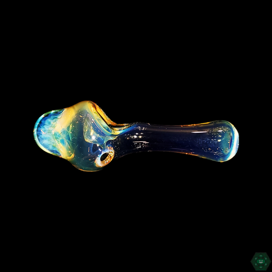 STF Glass Fumed Implosion Spoon - Intricate Glass Pipe with Stunning Implosion Design.


