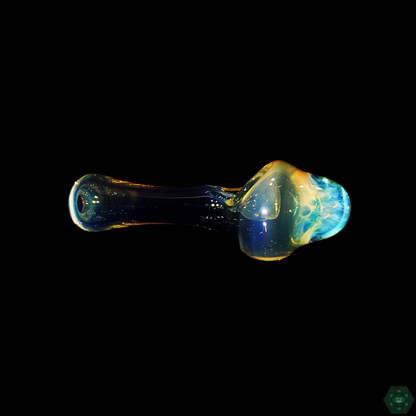 STF Glass Fumed Implosion Spoon - Vibrant Fumed Glass with Unique Implosion Design.