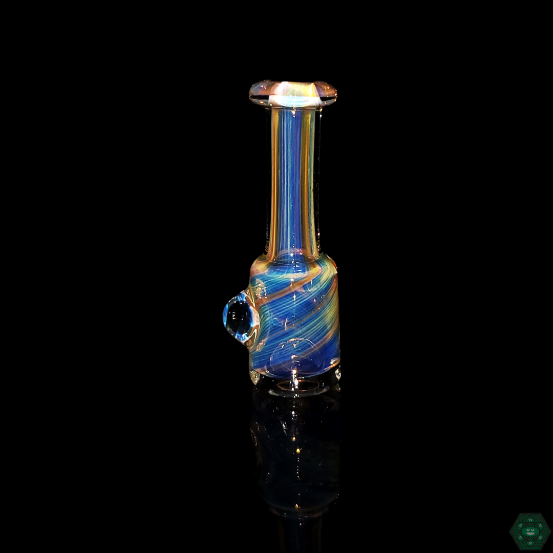 STF Glass Fumed Onie - Handcrafted Glass Chillum with Unique Fuming.
