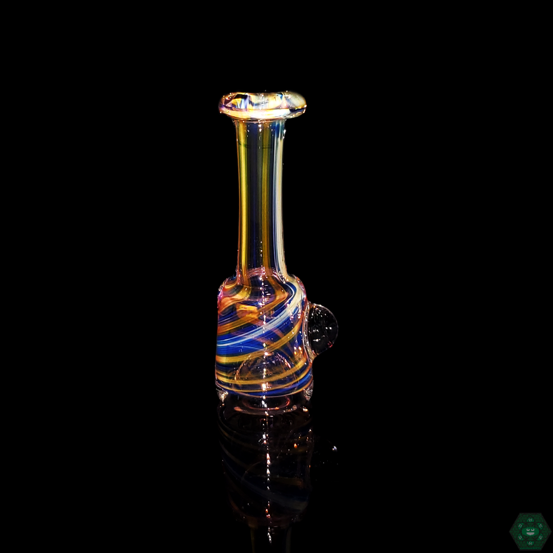 STF Glass Fumed Onie - Handcrafted Glass Chillum with Unique Fuming Technique for a Custom, Evolving Look.