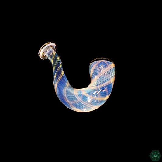 STF Glass Fumed Sherlock - Colorful Glass Pipe - Headdy Glass. Add a splash of color with the STF Glass Fumed Sherlock, featuring intricate fuming techniques. Available now at Headdy Glass.