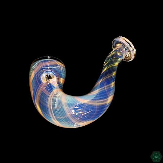 STF Glass Fumed Sherlock - Colorful Glass Pipe - Headdy Glass. Add a splash of color with the STF Glass Fumed Sherlock, featuring intricate fuming techniques. Available now at Headdy Glass.