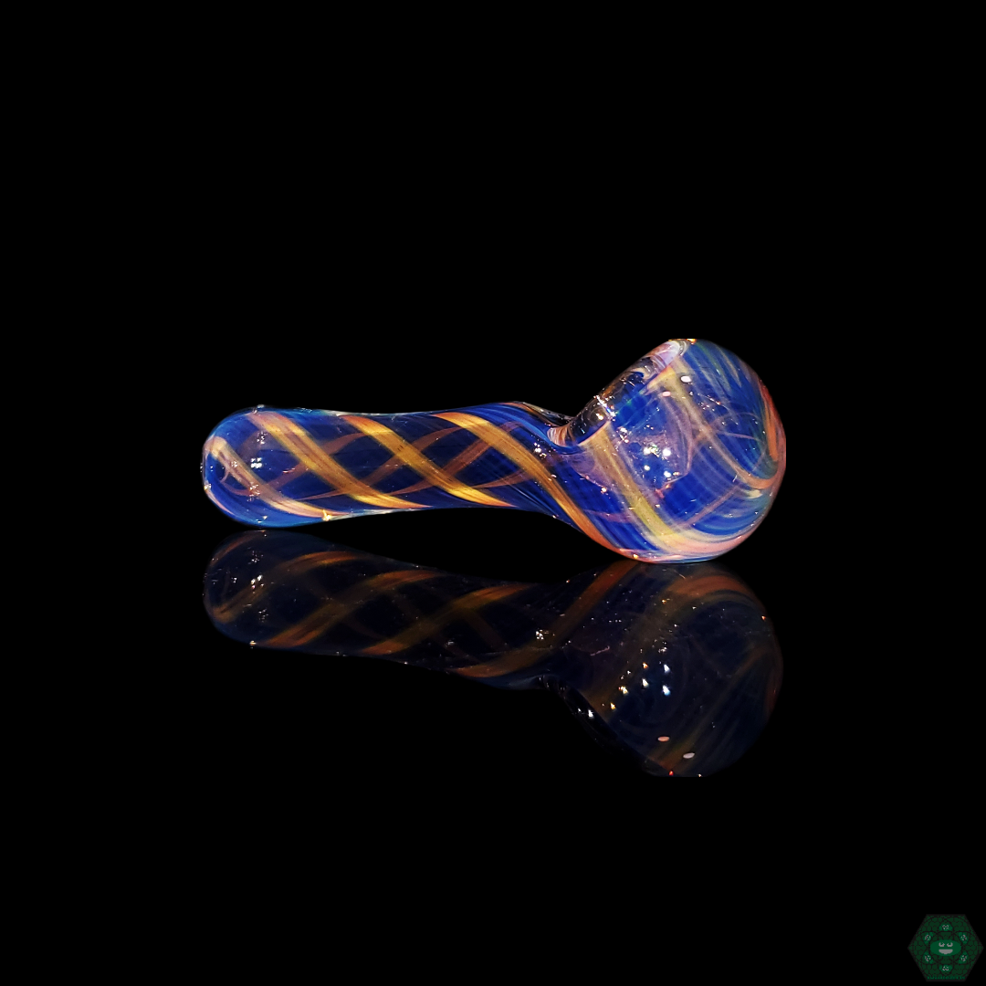 STF Glass Fumed Spoons - High-Quality Glass Pipes with Unique Fumed Patterns for Smooth Draws.