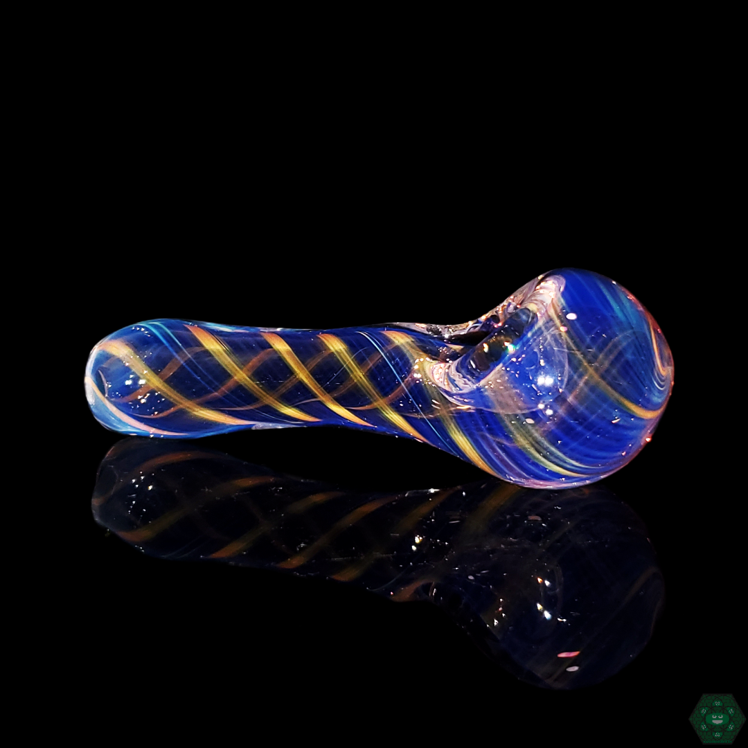 STF Glass Fumed Spoons - Handcrafted Glass Pipes with Unique Fumed Patterns and Smooth Draws.
