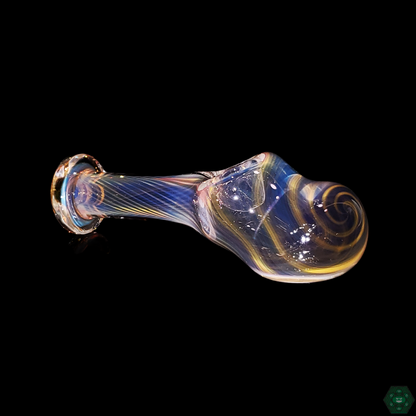 STF Glass Single Fume Hammer - Compact Glass Pipe with Sleek Single Fume Design.