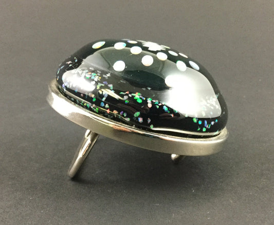Sandblasted Glass Belt Buckle - Big Z. Unique design, a statement piece that combines craftsmanship and wearable art.