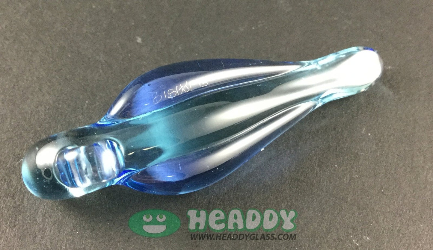 Signed Glass Art Pendant - Bishop Falcon. Unique Blue Dream design, offering a one-of-a-kind collectible piece with premium craftsmanship.