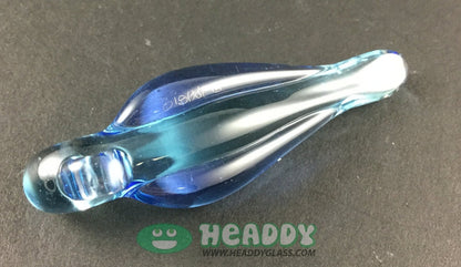 Signed Glass Art Pendant - Bishop Falcon. Unique Blue Dream design, offering a one-of-a-kind collectible piece with premium craftsmanship.