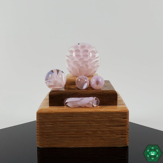 Divleli Glass Slurper Set, an artisan-crafted collection designed for precision dabbing with high-quality craftsmanship.

