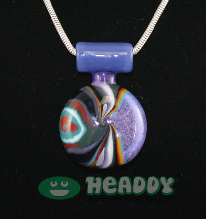 AAA Glass Coogi Pendant #1 showcasing vibrant colors and artistic glass craftsmanship.
