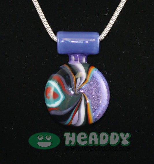 AAA Glass Coogi Pendant #1 showcasing vibrant colors and artistic glass craftsmanship.
