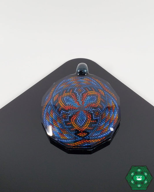 Adam Reetz Faceted Filla Pendant | High-Quality Glass Art Jewelry for Collectors

