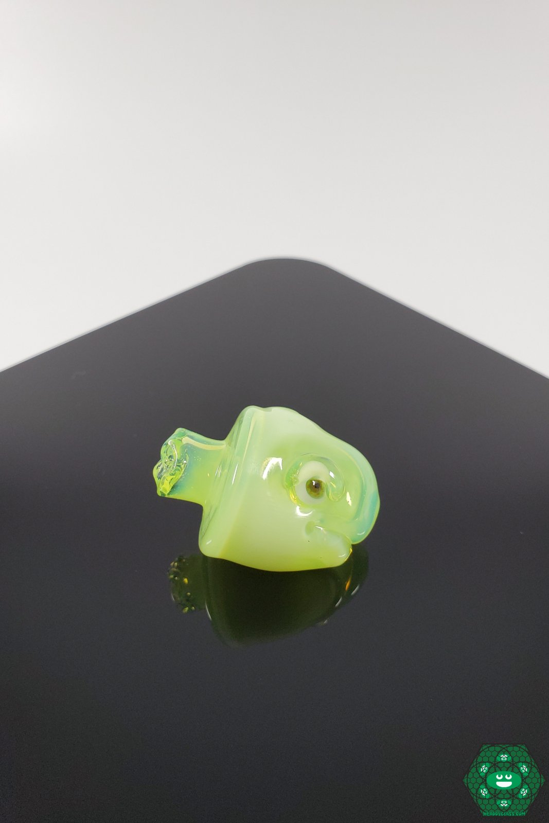  Elegant A.H. Glass Mini Tube in White Green, a standout addition to any collection.