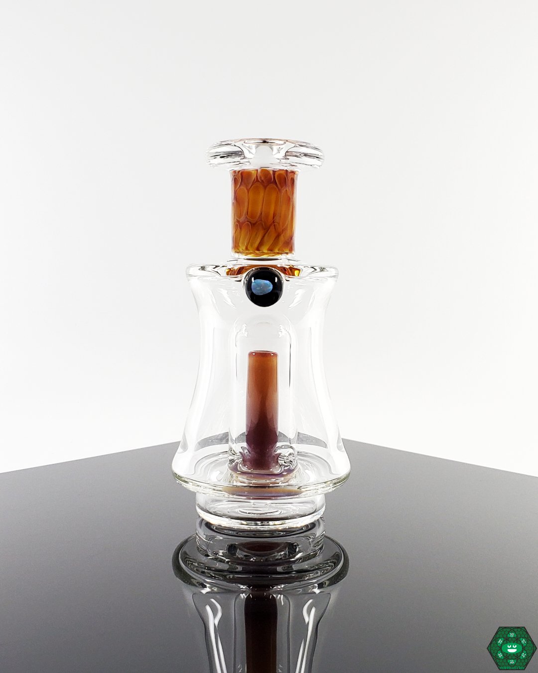 AJ Surf City Clear Puffco Attachment | Intricate Worked Neck Design for Better Airflow and Stylish Dabs