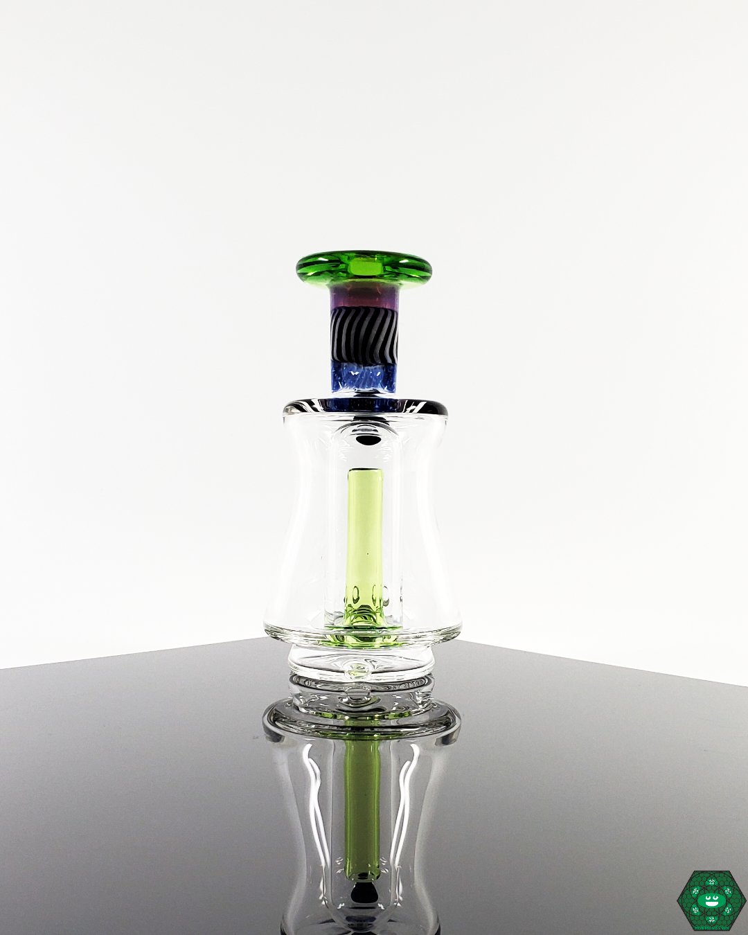 AJ Surf City Clear Puffco Attachment | Worked Neck Perc for Improved Filtration and Airflow

