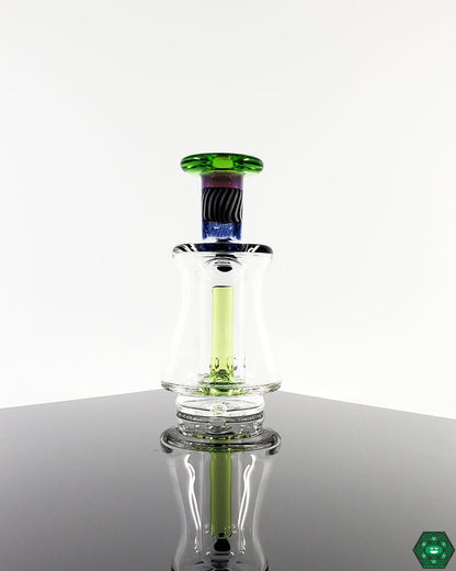 AJ Surf City Clear Puffco Attachment | Worked Neck Perc for Improved Filtration and Airflow

