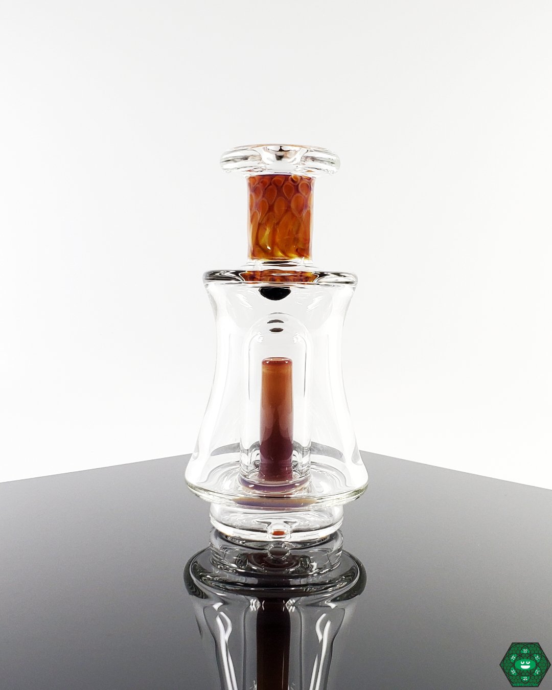 AJ Surf City Clear Worked Neck Perc | Durable Glass Puffco Attachment for Optimal Airflow and Filtration