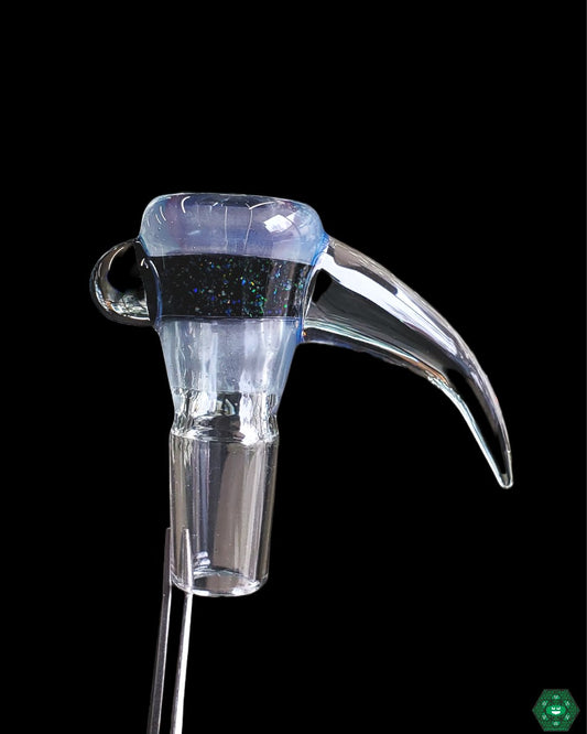 AJ Surf City Encalmo Slide with Horn | Artistic 14mm Glass Bowl with Unique Encalmo Glasswork

