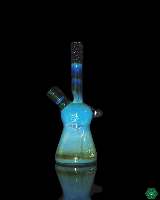 AJ Surf City Single Color Jammer | 10mm Artisanal Dab Rig with Worked Mouthpiece and 2-Hole Percolator

