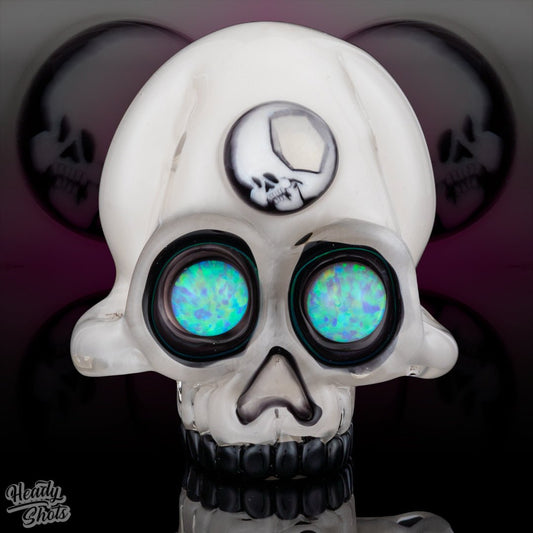 AKM Skull Pendant | Unique Handcrafted Glass Pendant with Intricate Skull Design for Stylish Wear

