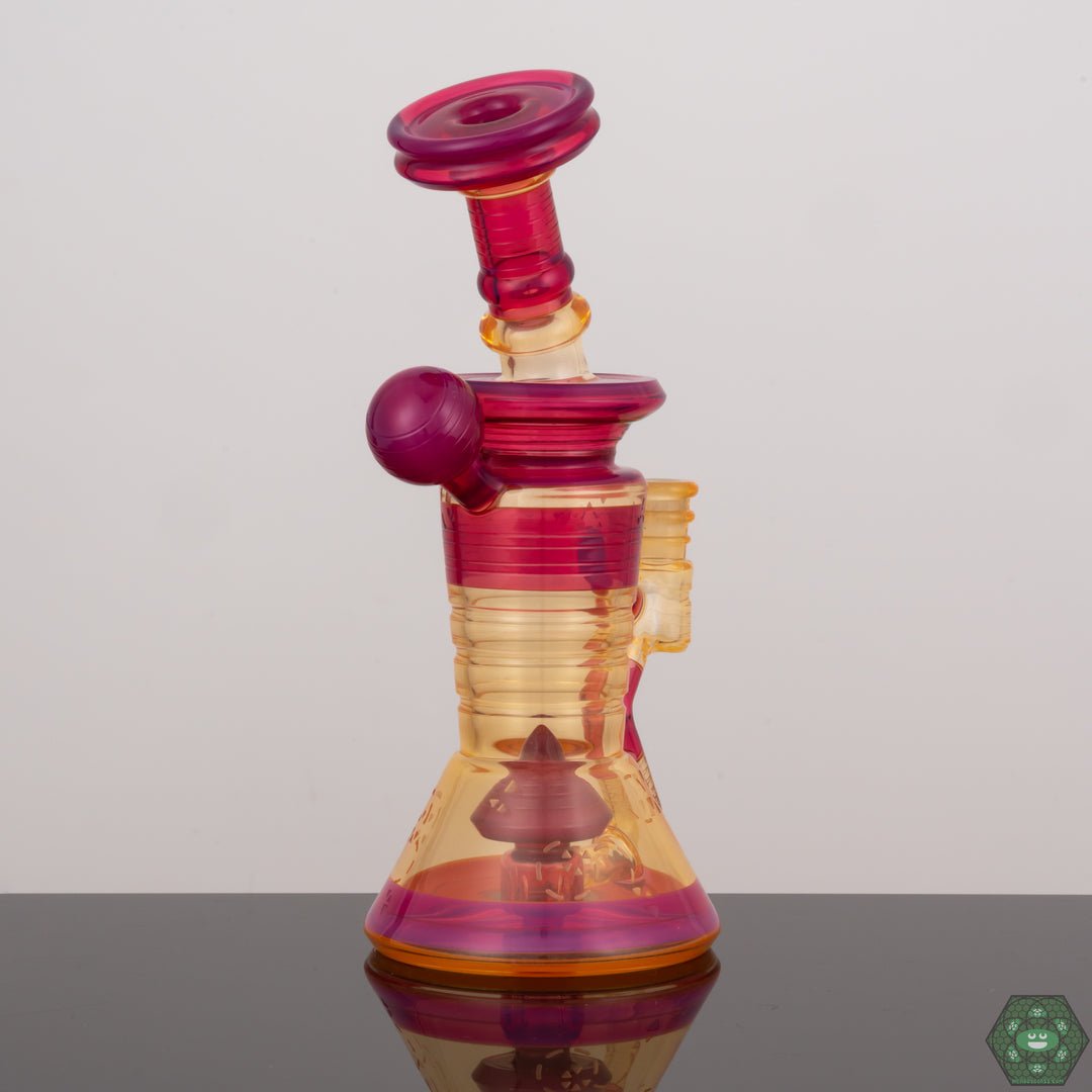 Alex Inwood Glass Mini Tube | Compact 10mm Artistic Rig with Unique Accents and Smooth Experience

