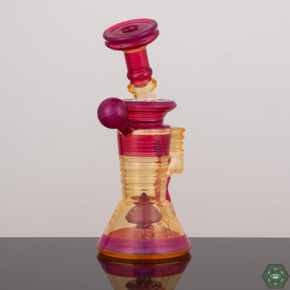 Alex Inwood Glass Mini Tube | Compact 10mm Artistic Rig with Unique Accents and Smooth Experience

